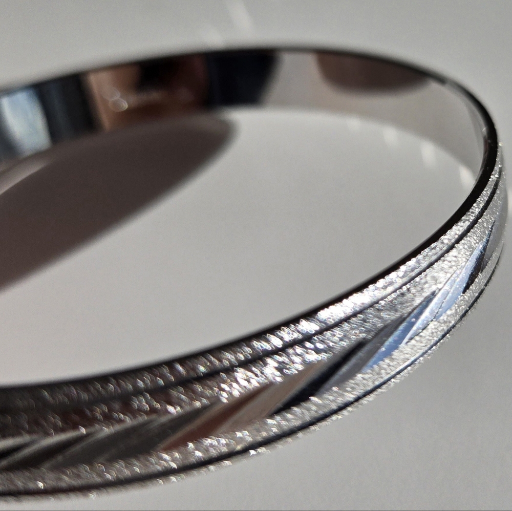 Trifari Bangle Silver Tone Size L